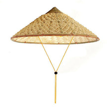 Load image into Gallery viewer, Vietnamese Japanese Coolie Straw Bamboo Cone Sun Hat